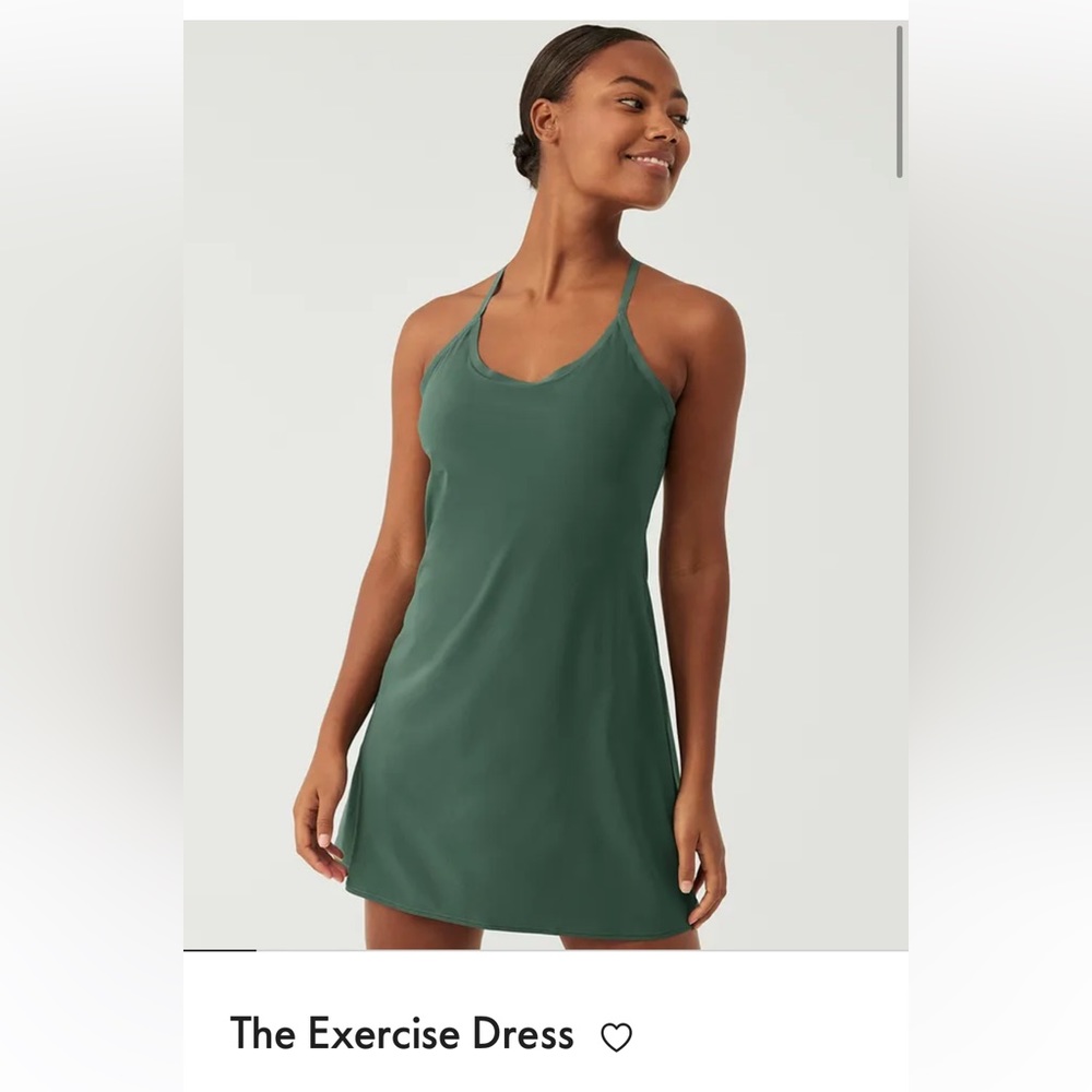 outdoor voices the exercise dress in evergreen